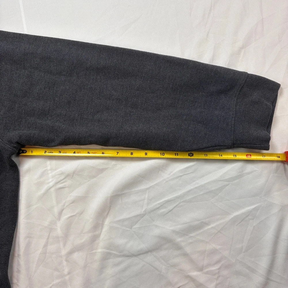 Lands' End Men's Charcoal 1/4Zip-Up Sweater
